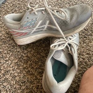 Silver ASICS Shoes